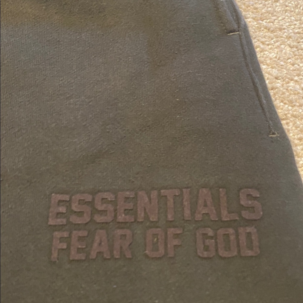 FOG Fear of God Essentials Sweatpants Joggers Brown Size 12 **see measurments - Picture 2 of 12